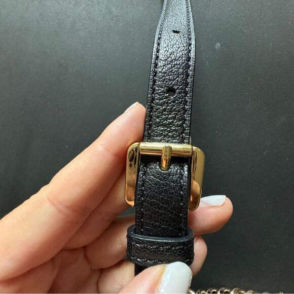 Michael Kors Small Shoulder Black Leather Crossbody Bag - Picture 8 of 13